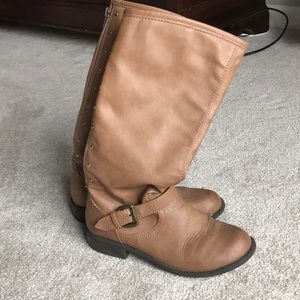 Girls brown cognac boots Size 5